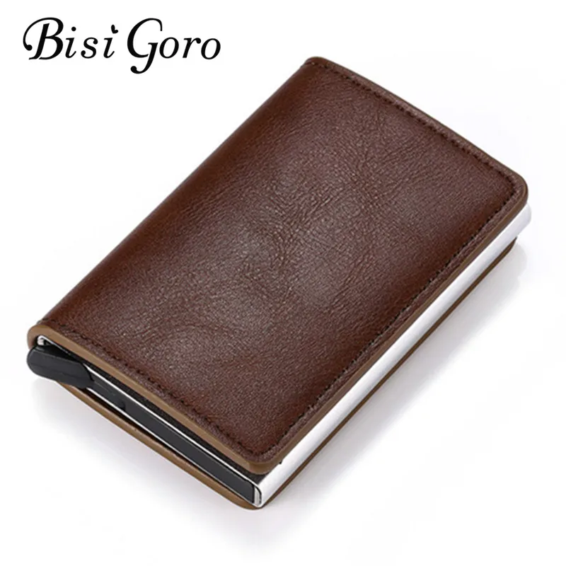 Кошелек мужской/женский с RFID защитой и алюминиевым карманом|Держатели для карт