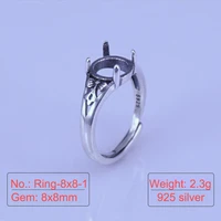 simple 925 silver ring settings blank high quality marcasite silver adjustable blank ring base