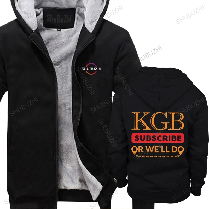 

Men's KGB winter hoody Soft Cotton USSR Russia Communism hoodie Subscribe Or we'll do Tops Casual thick hoodies Clothing