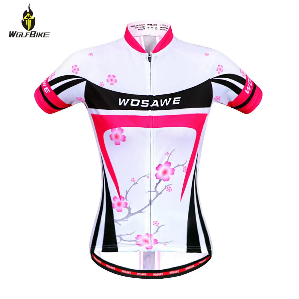 

WOSAWE Summer Women's Cycling Jersey Short Sleeve Bike Top Shirts Clothing Bicycle Ladies Sports Wear MTB Clothes S-XL