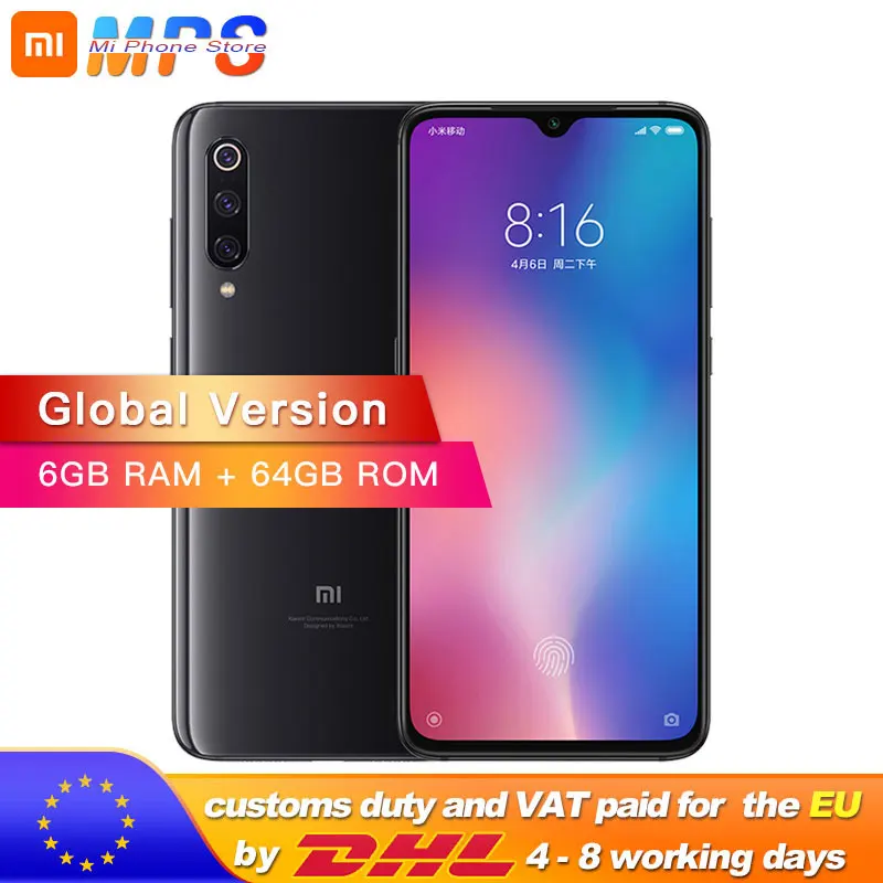 Глобальная версия Xiaomi mi 9 6GB 64GB мобильный телефон Snapdragon 855 Octa Core 6 39 &quot48MP Тройная