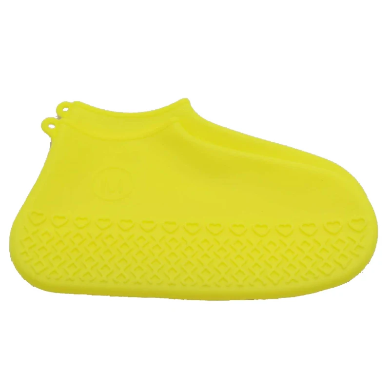 Yellow 2 противоскользящие Водонепроницаемые силиконовые чехлы для обуви Прочная износостойкая резиновая обувь для дождливой Уличная обувь для мужчин и женщин - Color: Yellow