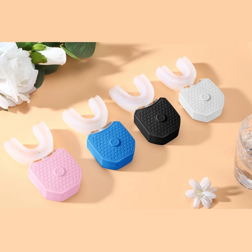 360 градусов автоматическая электрическая зубная щетка u типа кремния ультра