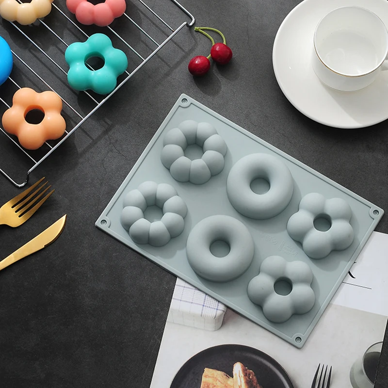 

Kitchen Baking Silicone Mold DIY Homemade Donut Shape Ice Molds Chocolate Cake Cookies Tool Pastry Suger Jelly Desserts Gadgets