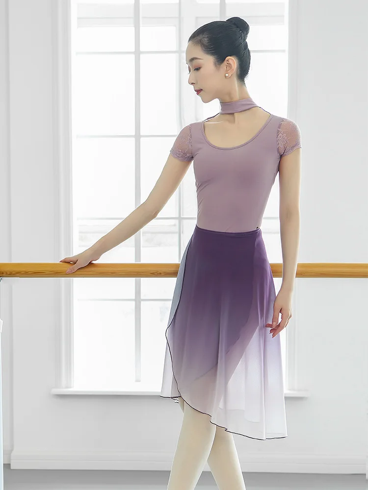 2022 Lace Ballet Leotards For Girls Ballerinas Women Dancewear Adult Practice Clothes Small Stand-up Collar Gymnastics Leotard |