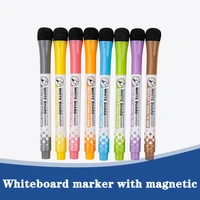 8set school board markers classroom supplies magnetic erasable whiteboard pens markers dry eraser pages childrens drawing pen
