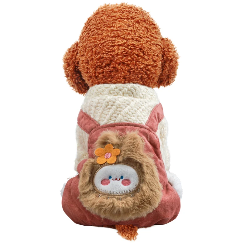 

PETCIRCLE Dog Clothes Tangyuan Bunny Cotton Jacket Coat Fit Small Dog Puppy Pet Cat Winter Pet Cute Costume Clothes Dog Hoodie