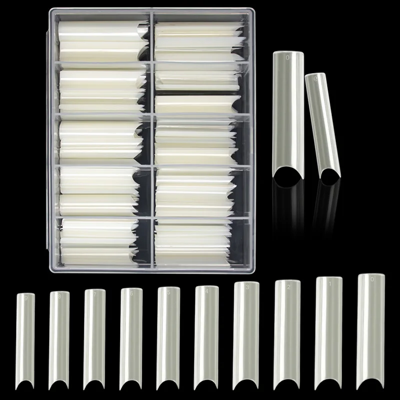 

100 шт./кор. XXL Экстра прямые накладные ногти длинный Квадратный Гроб накладные ногти C Изогнутые ABS накладные ногти маникюр салонные инструме...