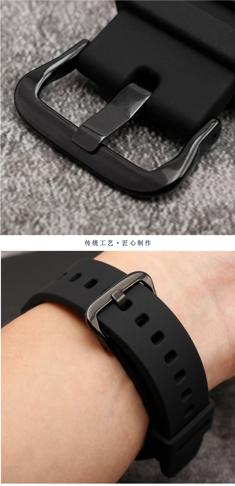 Спортивный силиконовый ремешок подходит для Casio PRG-600YB PRG-650 PRW-6600 ремешок с 24 мм мужской ремешок