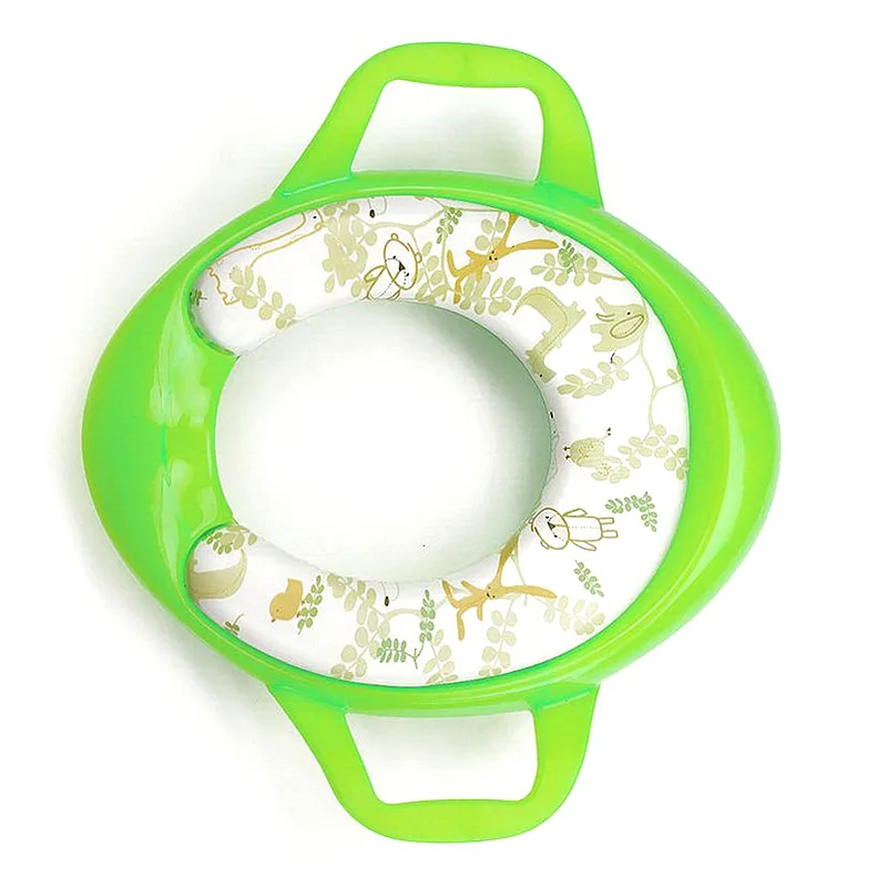 Plastic Soft Toilet Seat Baby Potty Training Children Trainer Assistant Pad with Handle | Мать и ребенок