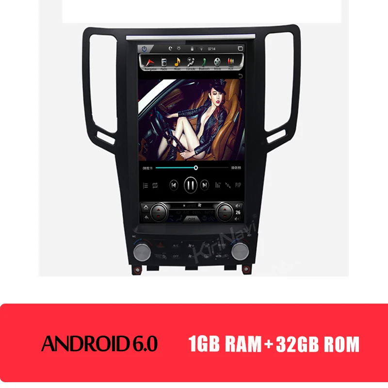 android car radio KiriNavi Tesla экран вертикальный экран 12," Android 8,1 автомобильный Радио навигатор для Infiniti FX35 FX50 QX70 QX80 DVD Автомобильный плеер - Цвет: android car radio
