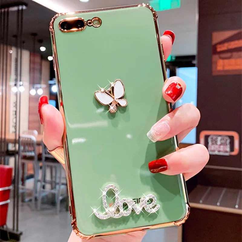 Диаманта Bling сплошной цвет гальваническое покрытие мягкий чехол для Samsung A71 A70 A70S