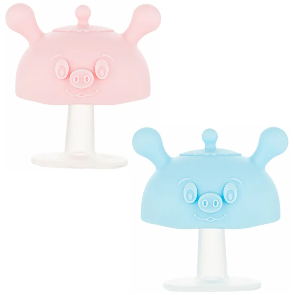 

2Pcs Infant Teether Toys Baby Molar Creative Teether with Suction Cup