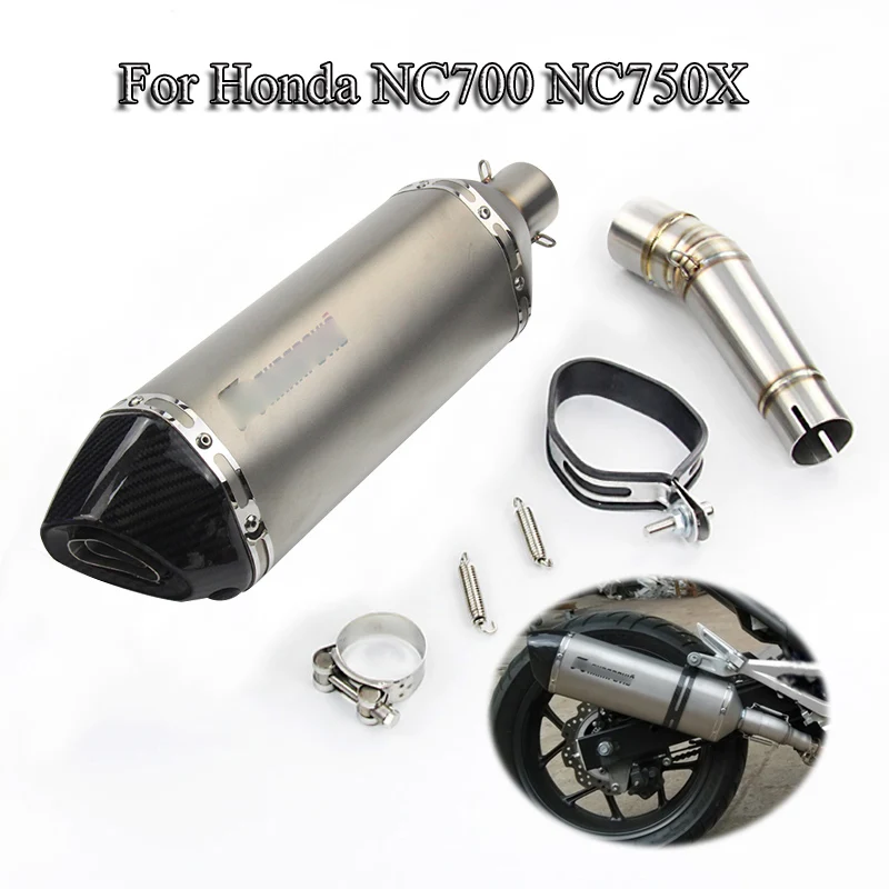 Слипоны NC700 NC750X выхлопная труба мотоцикла среднего соединения выхлопная труба Глушитель выхлопная труба для Honda NC700 CN700S до