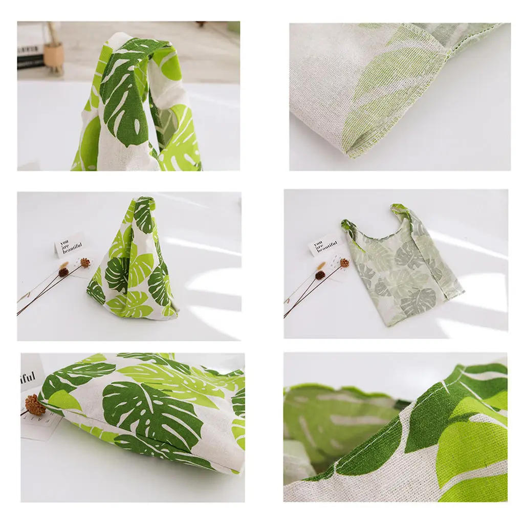 

Портативная шикарная сумка Monstera для пикника из хлопка и льна