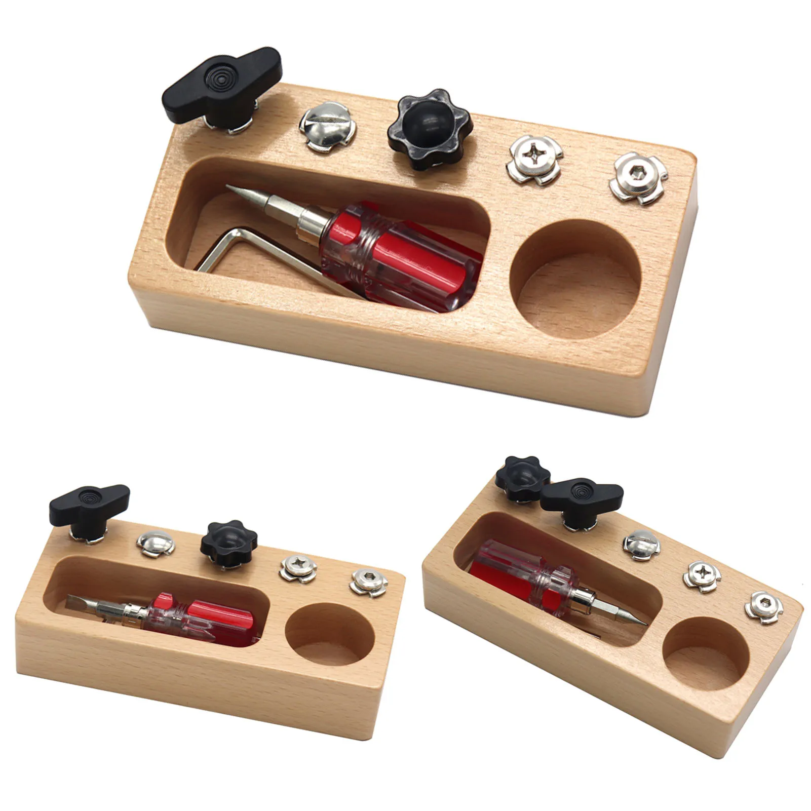 

Montessori Screw Driver Board Sets Kids Screw Materials Practical Basic Life Skills Educational Learning Toy For Children gifts