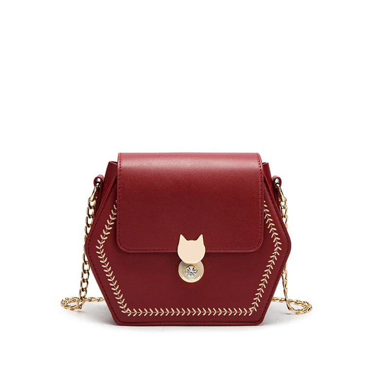 

Ladies Fashion Bag Shoulder Messenger HandBags New Chain Thread Small Bag Women's Pu Leather Crossbody Hand Bags