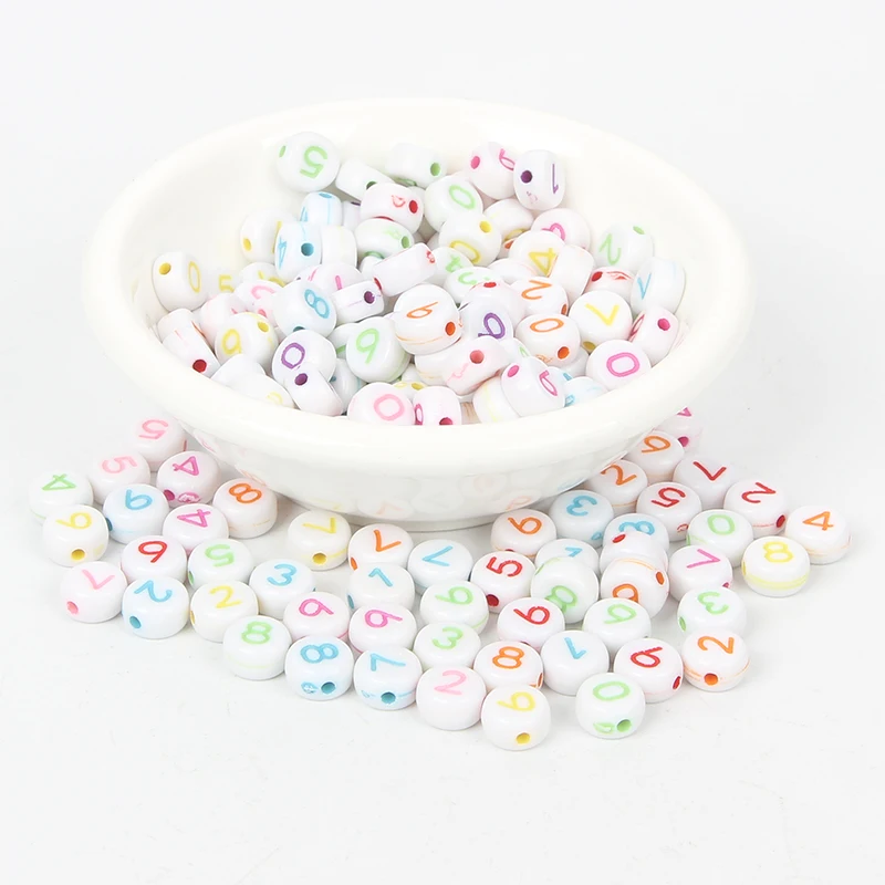 Разноцветные акриловые шарики 200 шт. 7 мм для ювелирных изделий разметка бисер