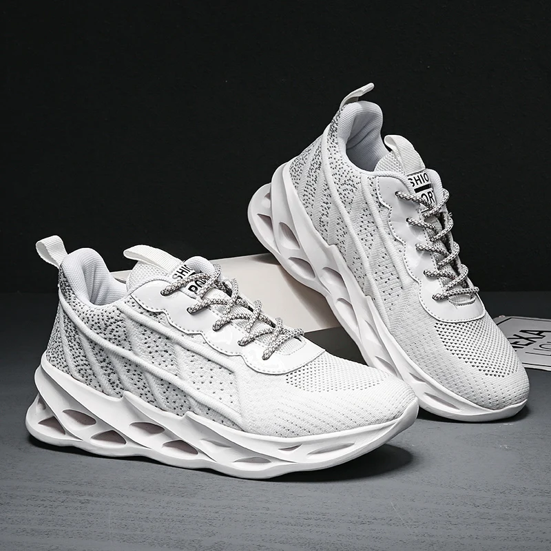 

Summer Blade Fly Woven Tide Shoes Versatile Breathable Mesh Sneakers Men's Running Shoes Lightweight And Comfortable Casual Shoe