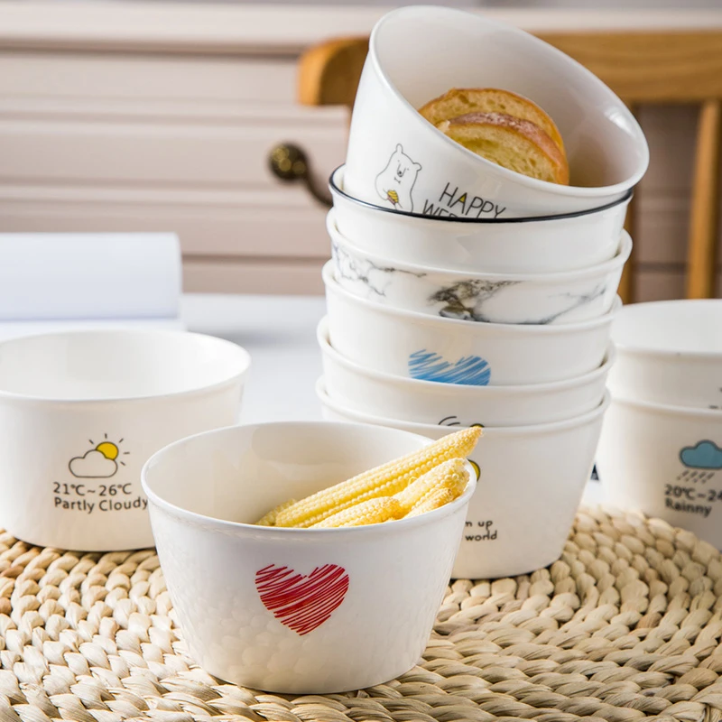 Миска для завтрака в скандинавском стиле креативная крутая Милая домашняя посуда пар керамическая простая