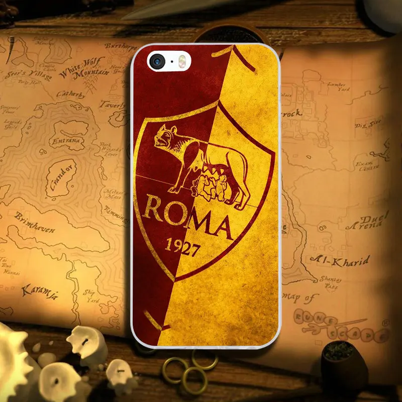 Image 5 Логотип Roma Футбол мягкий силиконовый чехол для телефона чехол для iPhone X XR XS Max 6 6S 6plus 6splus 7 7plus 8 8Plus 5 5S 5C SE 4S сумки - Цвет: Image 5