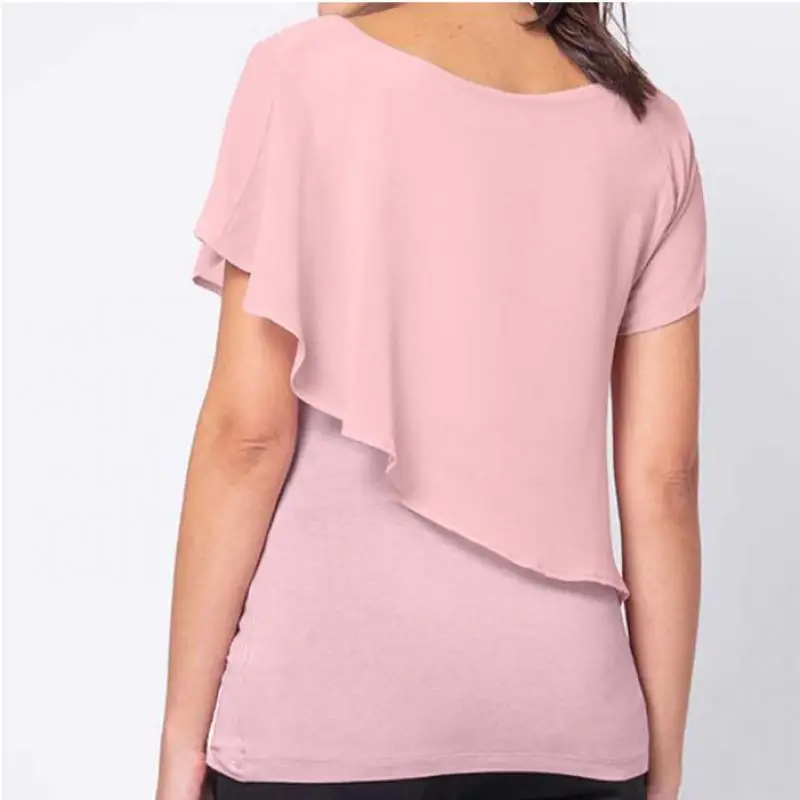 Одежда для грудного вскармливания женская блузка с коротким рукавом и запахом