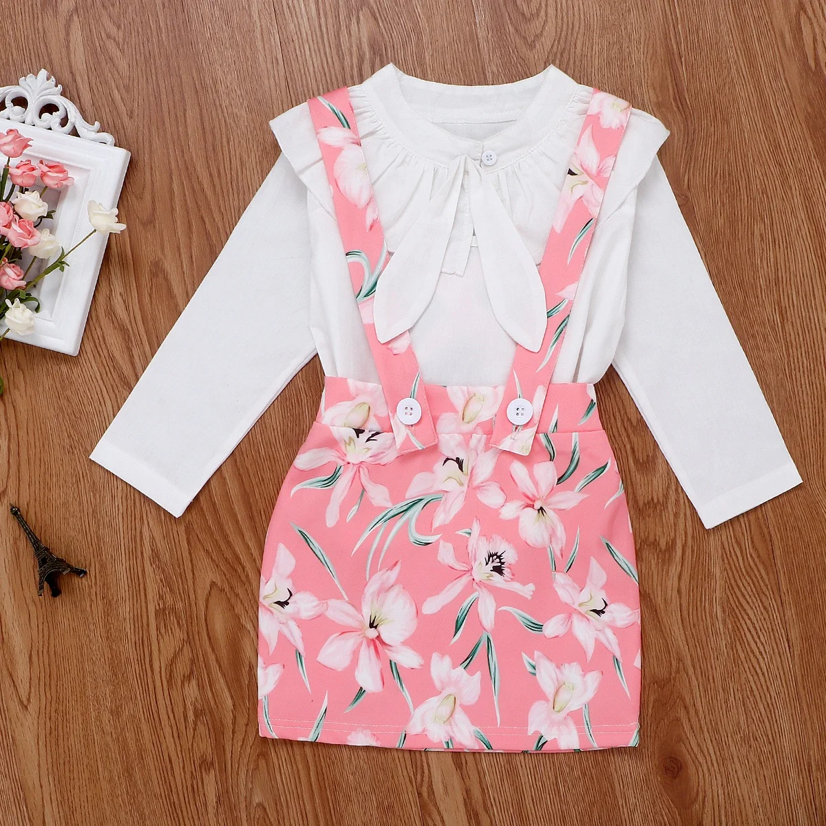 Комплект для малышей из 2 предметов топ с длинными рукавами новорожденных