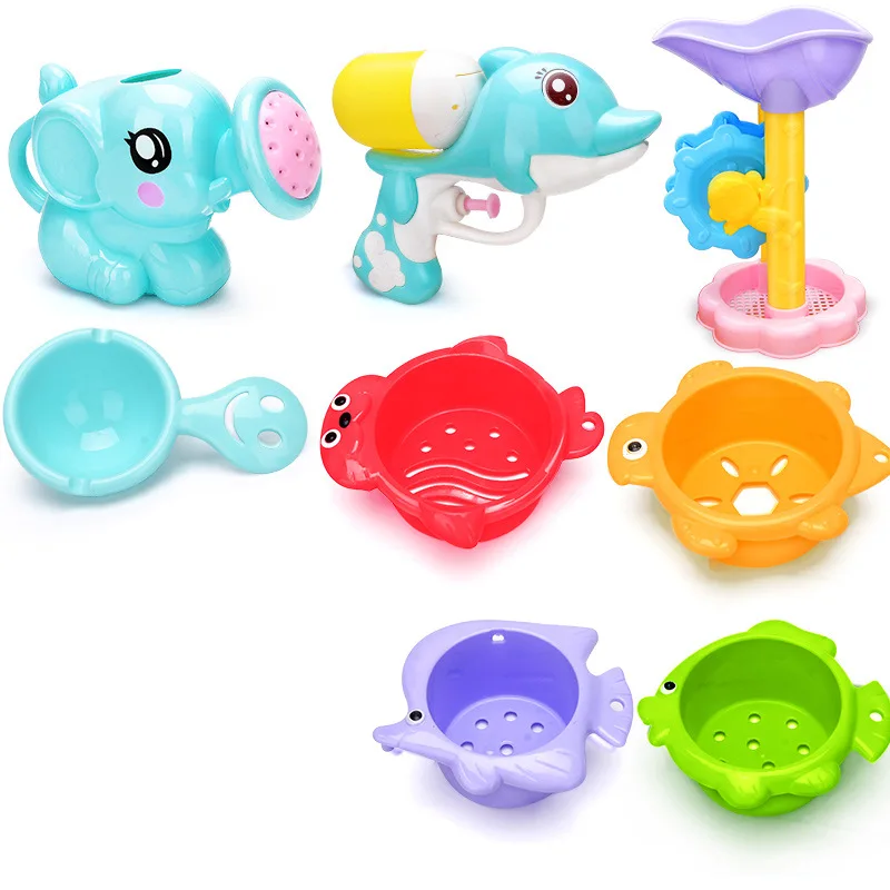 

9Pcs Baby Beach Toys Sandbox Toys for Kids Sandpit Sand Tool Cart Children Beach Toys for Sand Outdoor Toy Baby Bath Toys