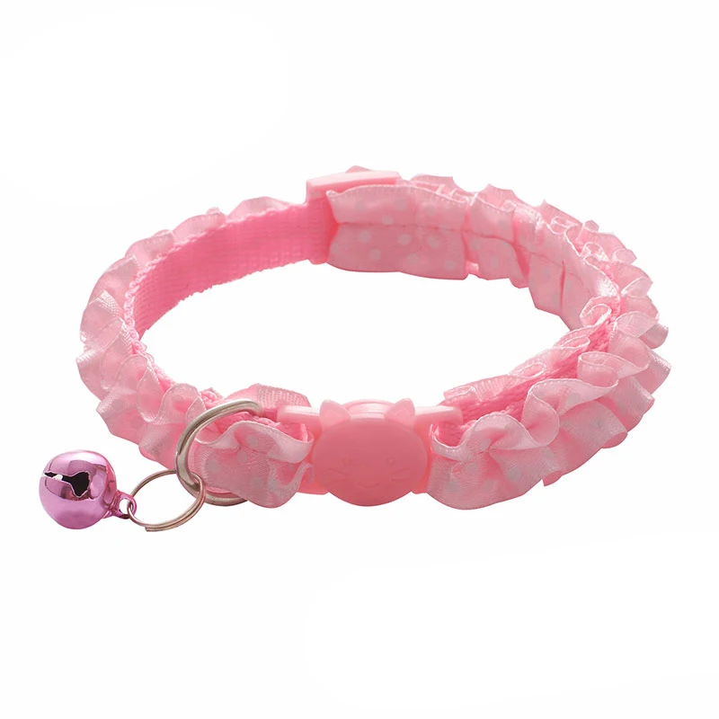 Регулируемый ошейник с пряжкой для кошки искусственный кружевной аксессуарами