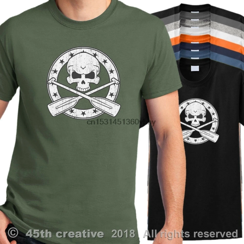 Футболка для каноэ рубашка с черепом весла футболка рафтинга гребли |