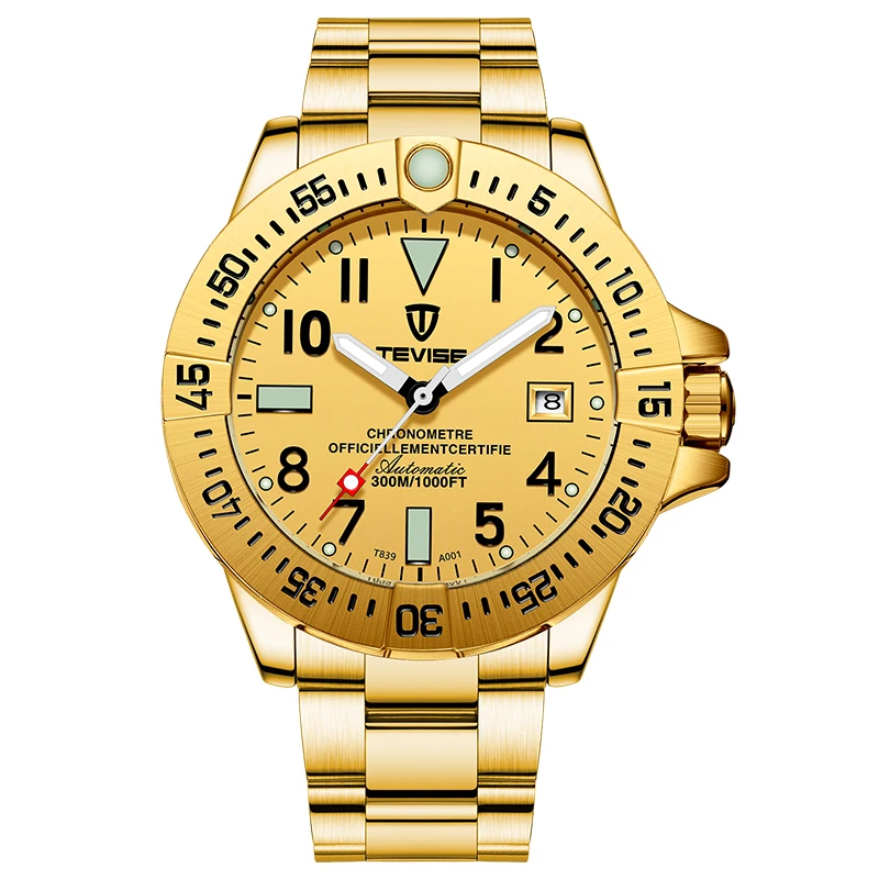 

New Men's Day Automatic Mechanical Wristwatches Tourbillion Stainless Steel Watch Gift Box Free Ship