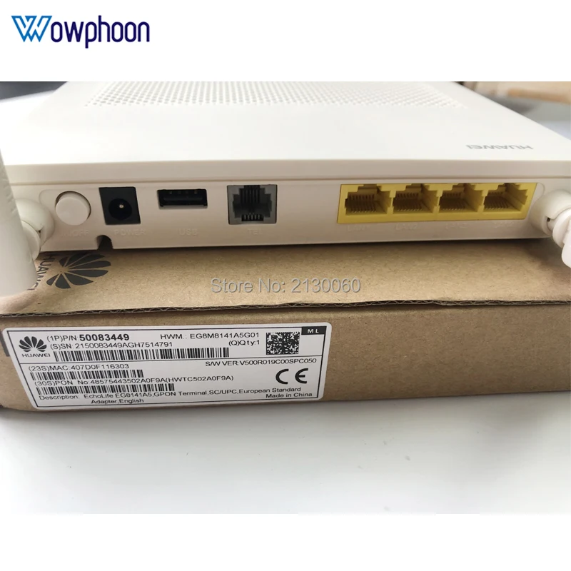 SC UPC оптовая цена 50 шт. Huawei EG8141A5 gpon ont onu 1GE + 3FE WiFi модем 100% новая английская прошивка