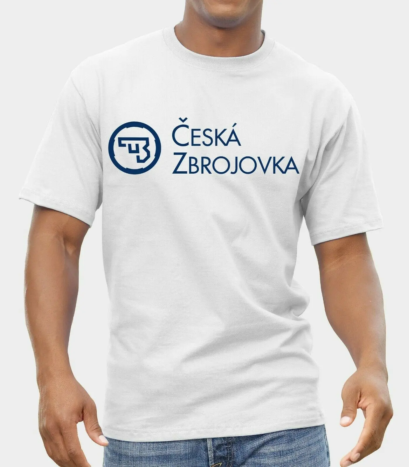 Мужская футболка с логотипом ческа збройовка CZ Guns принтом от EPSON|Мужские