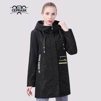 ceprask new womens jackets spring 2021 fashion female coat autumn windproof thin parkas hood jacket large outerwear hot sale