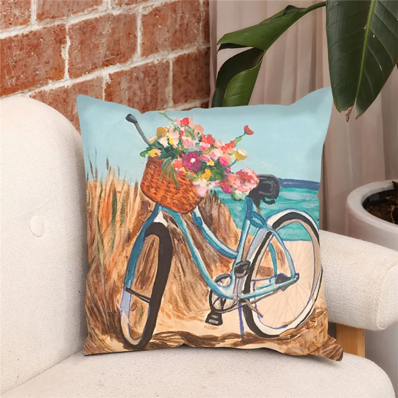 Чехлы на подушки для велосипеда Fuwatacchi красные желтые синие наволочки дома