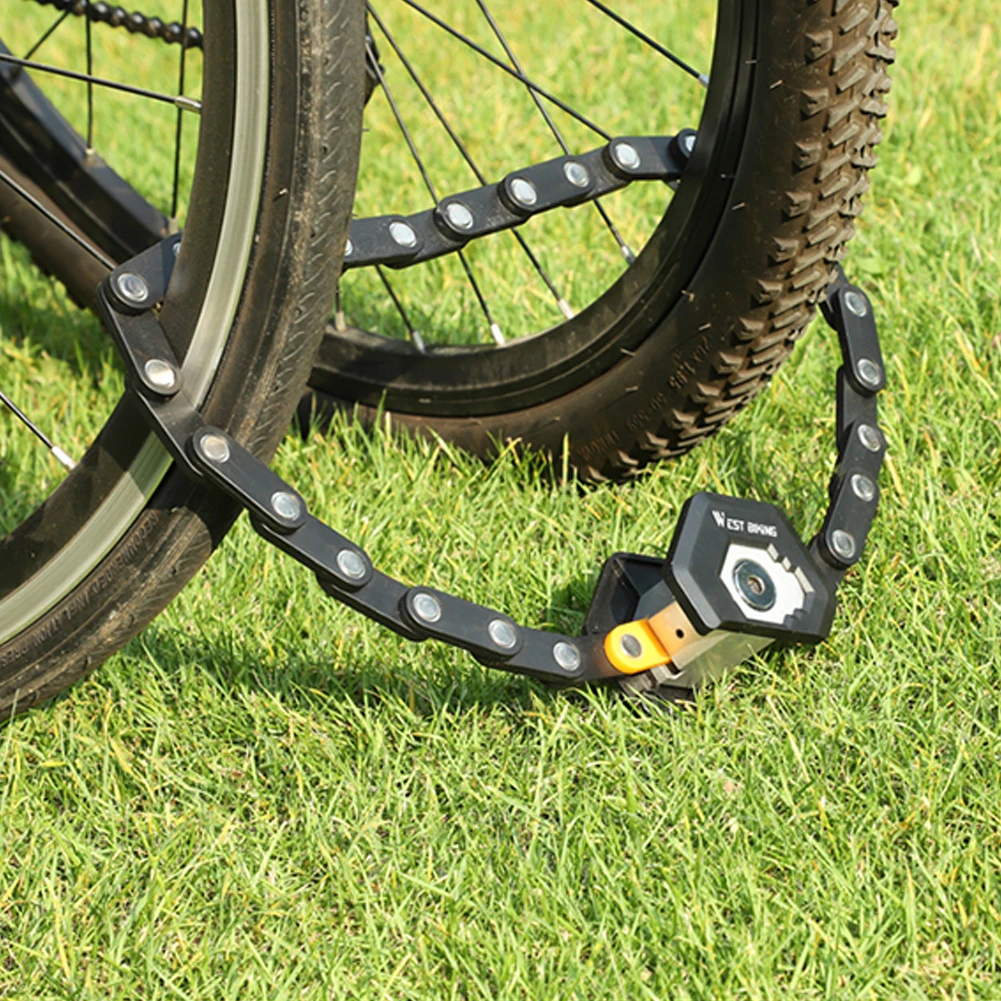 

WEST BIKING Foldable Bicycle Lock Anti-Theft Security Moped Lock with 3 Key
