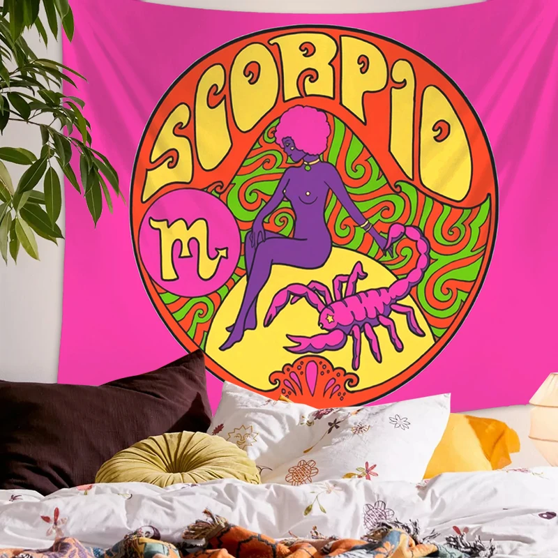 Гобелен в стиле Таро созвездия гобелен бохо настенная подвеска Триппи гадания