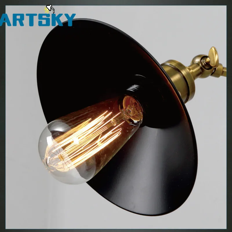 Скандинавский Ретро промышленный декоративный настенный светильник из кованого