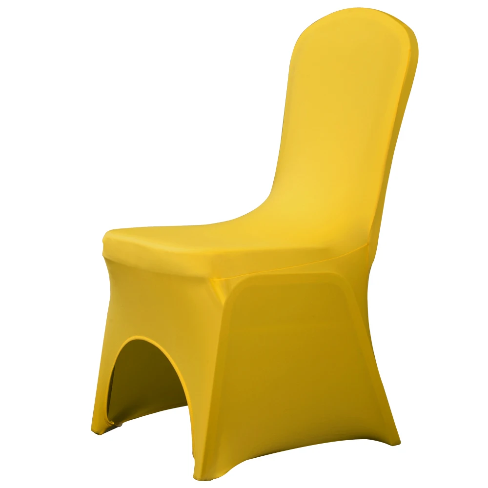 60 Премиум желтый чехол на стул из спандекса | Дом и сад