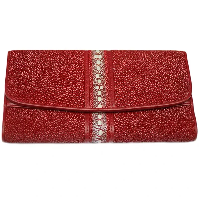 Мужской длинный черный бумажник в три сложения из натуральной кожи стиле унисекс