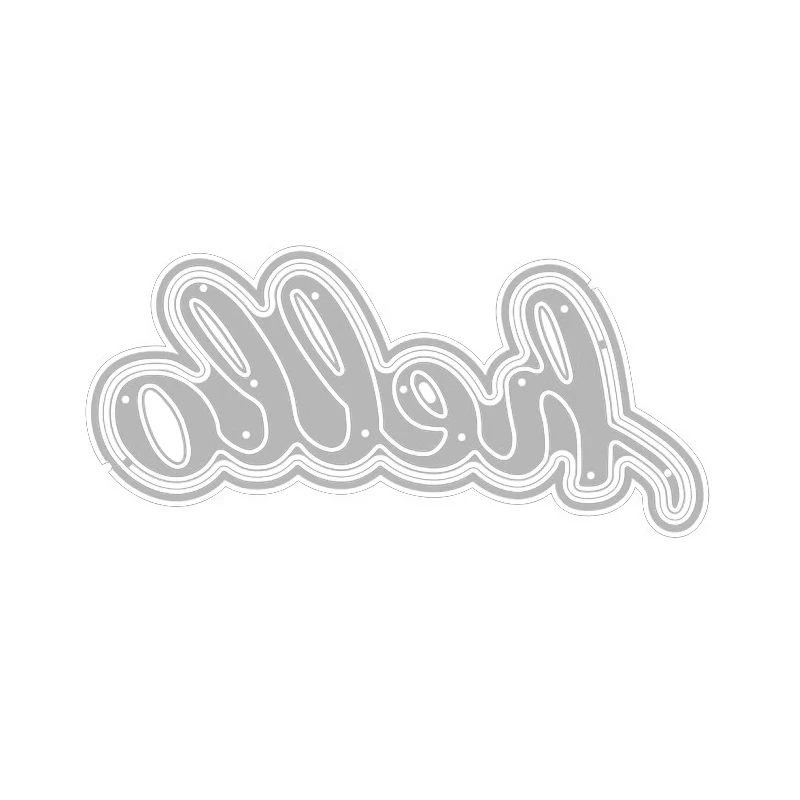 Многослойные слова Hello Art Hot 2020 Рождественские новые металлические Вырубные