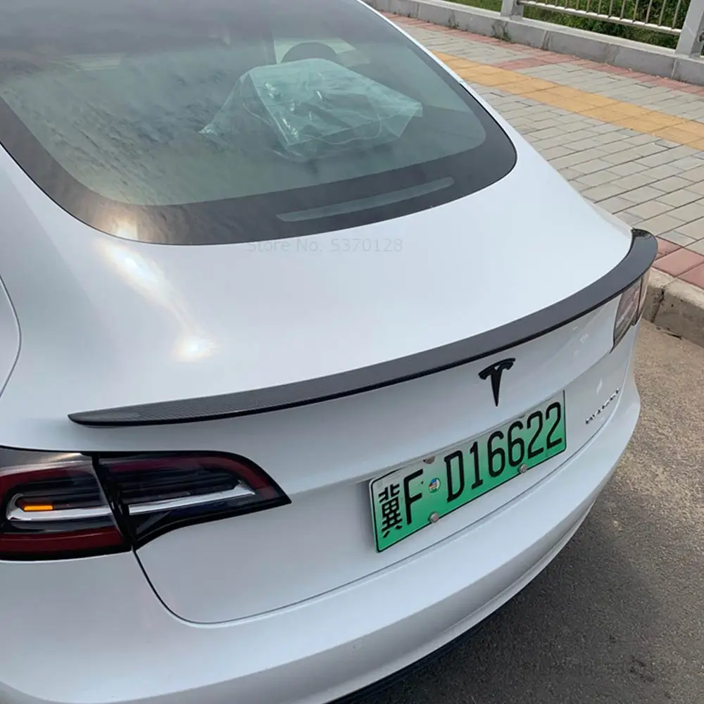 Для Tesla Model 3 высококачественный спойлер из углеродного волокна 2017 2018 2019 2020 задний