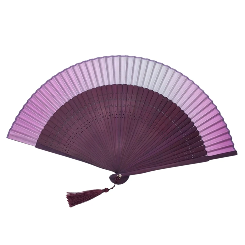 Японский и ветер веер кимоно Шелковый цветок резьба градиент пустой ручной