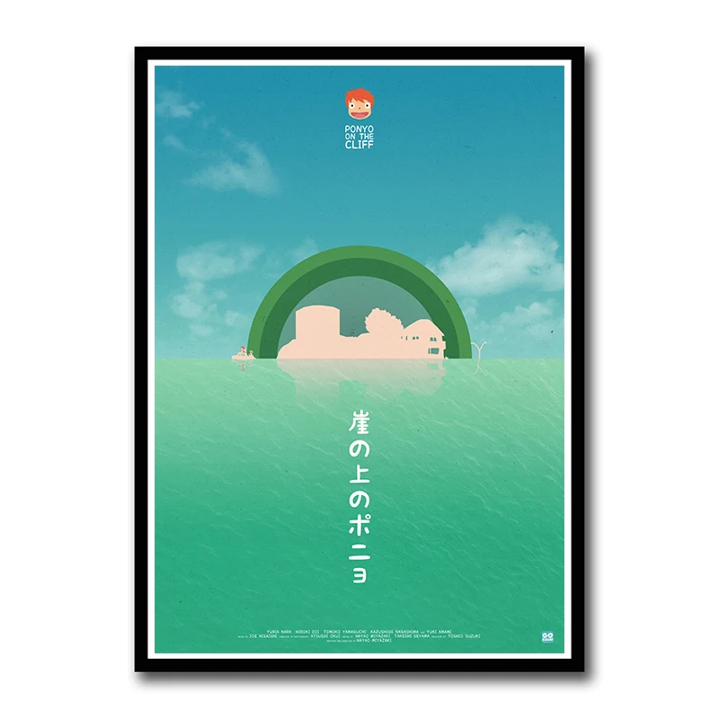 Понё из классического аниме на скале постер миядзаки хаяо настенный декор для