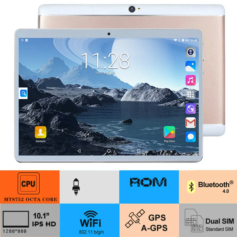 

2021 Free Shipping 10 inch tablet Octa Core 3G 4G FDD LTE Phablet 6GB RAM 128GB ROM Dual SIM Cards 5.0MP Android 9.0 tablet