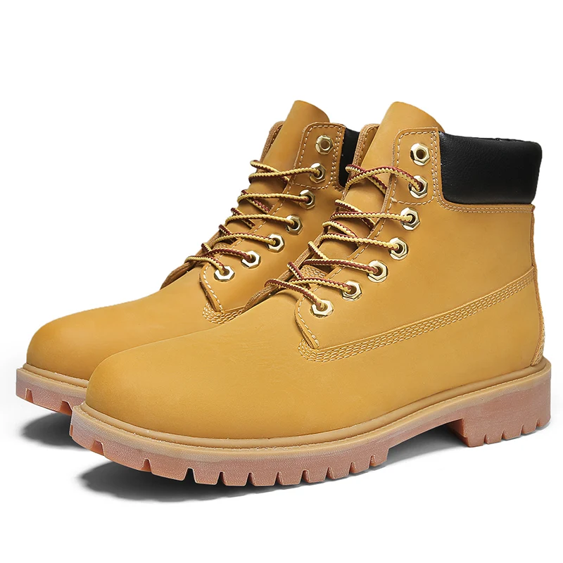 Зимние ботинки мужская обувь теплые зимние с мехом Рабочая из натуральной кожи