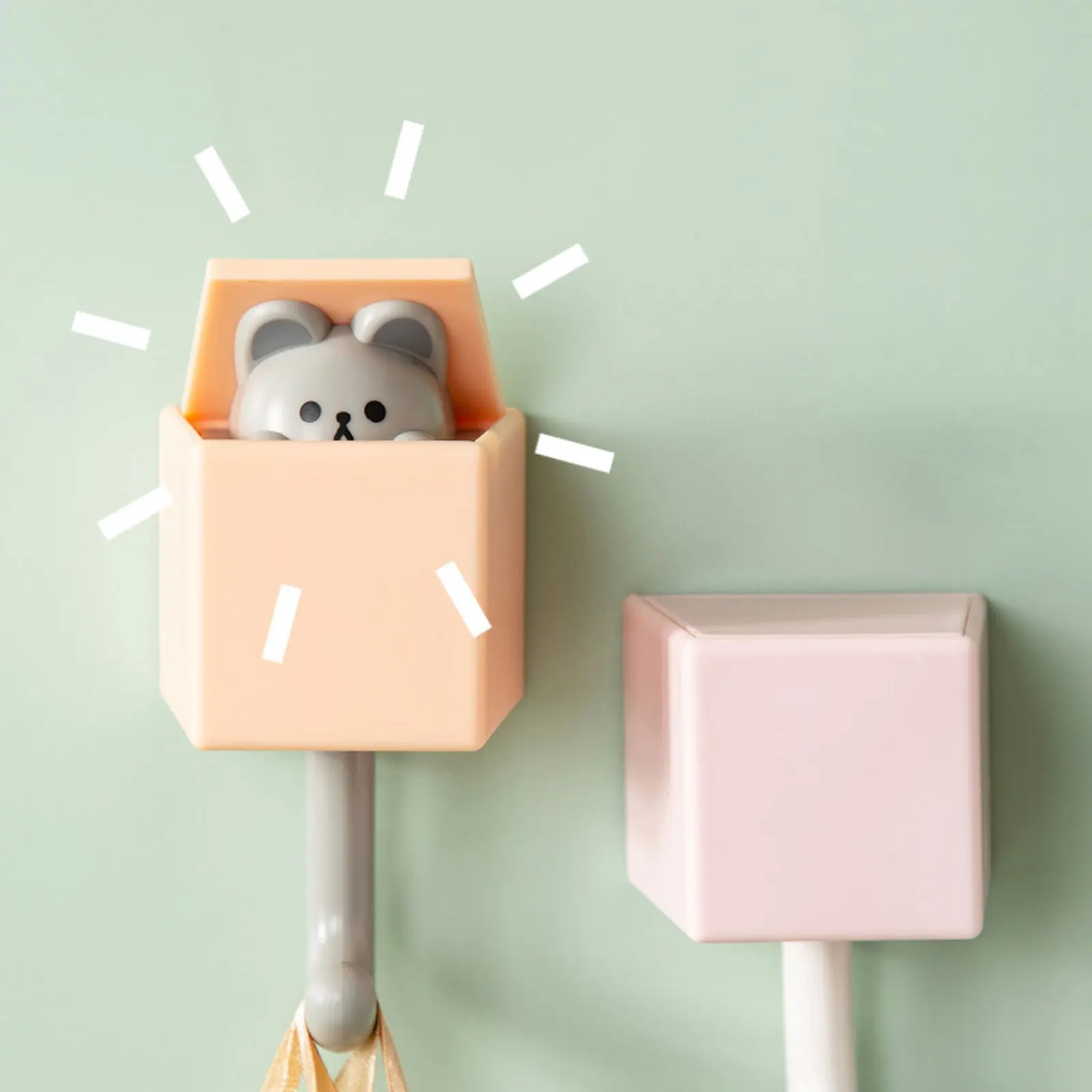 

Minimalist Retractable Cat Hook Creative Cute Probe Sticky Hook Bathroom Accessories Colgador De Llaves Tools Hanger Paraguas