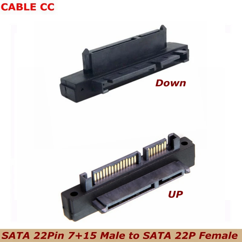 

10 шт./90 градусов угловой SATA 22Pin 7 + 15 revolution SATA 22Pin переходник с внутренним разъемом, оптовая продажа