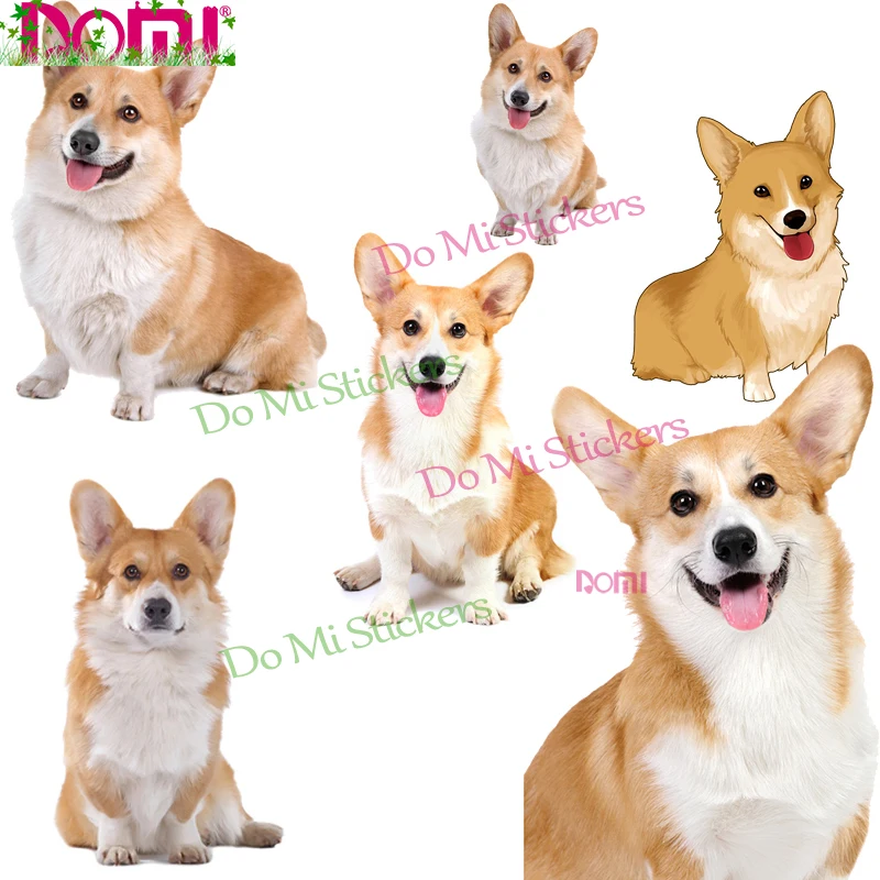

Cute 3D Corgi Dog Car Stickers Decal for Bicycle Motorcycle Accessories Laptop Helmet Trunk Wall Die Cutting