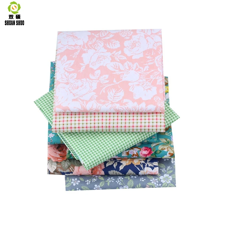 Shuangshuo новая цветочная ткань Tissus хлопковая Лоскутная Ткань толстая четверть для